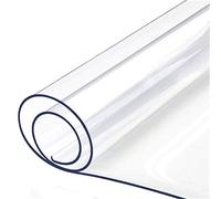 12 x 40 Clear Plastic Table Protector Thick Wipeable PVC Vinyl Tablecloth Furniture PVC Protective Desktop Liners Cover Waterproof Dining Tabletop Protection Desk Top Blotter Under Grill Mat Pad