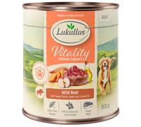 12 x 400g/800g Lukullus Vitality Wet Dog Food - 10 + 2 Free! * - Immune System: Wild Boar (Grain-Free) (12 x 800g)