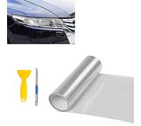 12” X 48” Clear Tint Vinyl Wrap Film Roll for Car Headlight, Taillight, Fog Lights with Squeegee + Cutter（Clear）