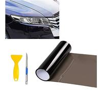 12” X 48” Light Black Tint Vinyl Wrap Film Roll for Car Headlight, Taillight, Fog Lights with Squeegee + Cutter（Light Black）