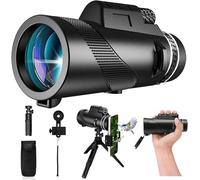 12 x 50 HD Monocular Telescope with Tripod & Phone Holder - Waterproof Compact Monoculars for Adults, High Power Handheld Monocular Scope for Bird Watching, Hiking, Hunting, Camping & Concerts