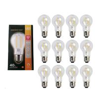 12 X 5W LED GLS Light Bulb LAMP Filament Style ES Warm White DIMMABLE E27