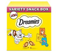12 X 60G Dreamies Cat Treats Mixed Variety Snack Box Chicken Cheese & Salmon