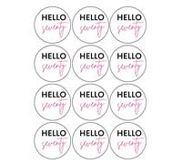 12 x 6cm 70th Birthday personalised edible cocktail drink toppers uncut Hello 70