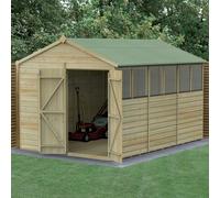 12 x 8 Forest Beckwood Apex Shed Shiplap Double Doors 25yr Guarantee With Installation