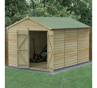 12 x 8 Forest Beckwood Apex Shed Shiplap Windowless with Double Doors 25yr Guarantee