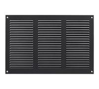 12" x 8" Inch (Outer Dimensions) Anthracite Air Vent Cover - Steel Return Air Grilles - for Ceiling and Sidewall - HVAC - with Protection Screen (300 x 200 mm)