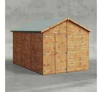 12 x 8 Powersheds Tongue and Groove Windowless Apex Wooden Shed With Double Doors