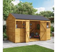 12 x 8 Reverse Apex Garden Shed - 12x8ft Wooden Shed
