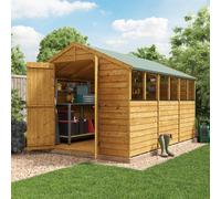 12 x 8 Shed - BillyOh Keeper Overlap Apex Wooden Shed - Windowed 12x8ft Garden Shed