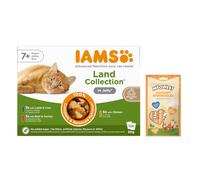 IAMS Advanced Nutrition Senior 7+ Land Collection in Jelly - 12 x 85g (3 Flavours)