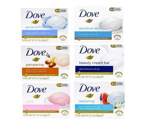 12 x 90g MIX Dove Beauty Cream Soap Bars Sensitive Shea Butter Pink