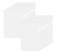 12 x A4 Clear Plastic Folders for Storing and Filing Papers, Documents (Transparent)