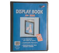 12 x A4 Premium Black Cover Display Book Presentation Folder Portfolio - 10 Pkt