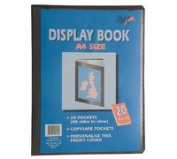 12 x A4 Premium Black Cover Presentation Display Book Folder Portfolio - 20 Pocket