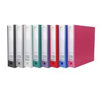 12 X A4 Ring Binder, 65 mm Spine, 500 Sheet Capacity, File Folder, Polypropylene Cover Document Organisation, Thumb Hole for Easy Retrieval Document Classification (Any)