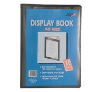 12 x A5 Premium Black Cover Display Book Presentation Folder Portfolio - 20 Pkt