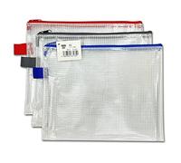 12 x A5 Tuff Bag School Waterproof Storage Strong Pencil Pen Case Zip Wallet (Size 245x190mm) by ARK