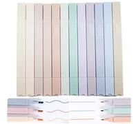 12 x Aesthetic Cute Chisel Tip Highlighters Pastel Highlighters Bible Highlighters Dries Fast Easy to Hold No Leaks Gel Highlighter for School Office Diary