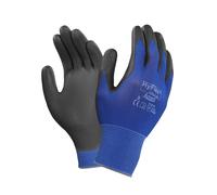 12 x Ansell Hyflex 11-618 Ultra Lightweight Precision Work Gloves Blue/Black