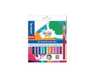 12 X Assorted Pilot FriXion Erasable Gel Pens