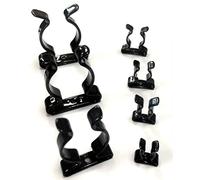 12 x Assorted Tool Clips Black Plastic Coated Spring Steel Grip 6mm-25mm