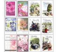 12 x Birthday Cards - Assorted Male & Female Designs Various Pack Mix 2
