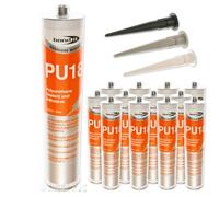 12 x Black Bond-It PU18 - High Strength Polyurethane Adhesive & Sealant EU3 Cartridge