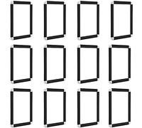 12 x Black Snap Frame A3 - Clip Frame with Rounded Corners for Wall Display | Front-Loading Picture Holder | Available in A0, A1, A2, A3, A4 (12 X BLACK A3)