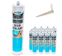 12 x Bond-It Flash-Mate Grey Flashing Silicone Lead Sealant EU3 - seals and repairs lead, leaks and flashing - saves using mortar on lead flashings.