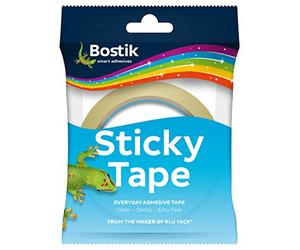 12 x Bostik Sticky Tape Single Single Easy Tear 24mm x 50m