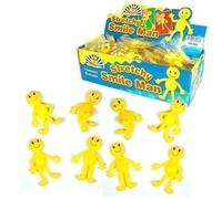 12 x Boys Girls Childrens Kids Yellow Stretchy Happy Man Men Party Bag Loot Fillers
