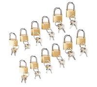 12 x Brass Padlock Security Locker Lock 2 Keys 20mm 25mm 30mm Heavy Duty Small