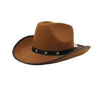 12 X BROWN COWBOY STUDDED HAT FANCY DRESS ACCESSORY COWGIRL HAT TRAMPAS WILD WEST BULK