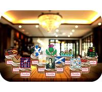 12 x Burns Night Party Pack Mix STAND UP Edible Wafer or Icing Cupcake Toppers Scottish Party Cake Decorations Perfect For Brownies Cookies Muffins & More! (Edible Wafer Card)