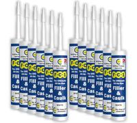 12 x C-Tec FC1 Unique All-In-One Filler and Caulk White - 310ml