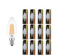 12 X Candle Led Filament 4.5W Light Bulb SES Warm White Dimmable 40W Equivalent for Any Space | Energy Saving Lamps Bulb for Daily Use | Suitable for Ceiling Lights and Decorative Home Lighting