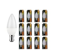 12 X Candle Led Light Bulb Bc 4.5W Warm White Dimmable 2700K B22 for Any Space | Energy Saving Lamps Bulb for Daily Use | Suitable for Ceiling Lights Chandeliers and Decorative Home Lighting
