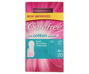 12 x Carefree Cotton Extract 20 Breathable Pantyliners