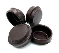 12 x Castor cups 38mm internal diameter brown strong caster floor protectors/carpet furniture glides