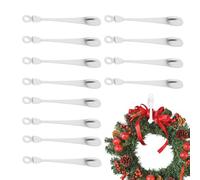 12 x Christmas Decoration Hooks for Entrance Doors, Fireplace Hooks, Stocking and Garland | for Fireplace, Stairs, Outdoors, Porch, Ramp, Holidays, Apartment, Wardrobe,