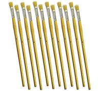12 x Decorators Flat Fitch Fine Detail Decorating Paintbrushes Size 6