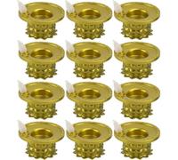 12 x Diwali Diya's Lamp Decorations, Diwali Gold Led Water Sense Lights, Waterproof Flameless Lotus Tea Lights, Indian Temples Pooja Housewarming, Diwali Gift