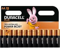 12 x Duracell AA Plus Power Boost Up to 150% Longer Running Time (1 Blister Pack of 12 Batteries) 12 AA Batteries (MN1500)