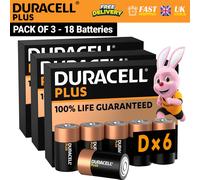 12 X Duracell D Plus Power Alkaline Batteries LR20 MN1300 Longest Expiry