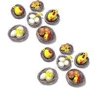 12 x Easter Chicks in Nests Egg Hunt Decorations Bonnet Hat (Choose Design) (Mixed Chick/Egg Baskets)
