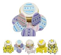 12 X Easter eggs - Edible Easter Cake Cupcake Topper Decorations - Handmade Sugar Paste Cake Decorations * 6 STYLES TO CHOOSE FROM * (12 x easter eggs)