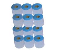 12 x Economy Blue Centrefeed Paper Tissue Rolls - 2 Ply Embossed Centre Feed - Hand Towel Tissue Rolls