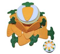 12 X Edible Carrots Cake Cupcake Topper Decorations - Handmade Sugar Paste Cake Decorations * 6 STYLES TO CHOOSE FROM * (12 x large carrots)