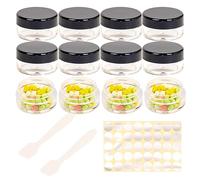 12 x Empty Cosmetic Jars + 2 Scrapers + 40 Stickers